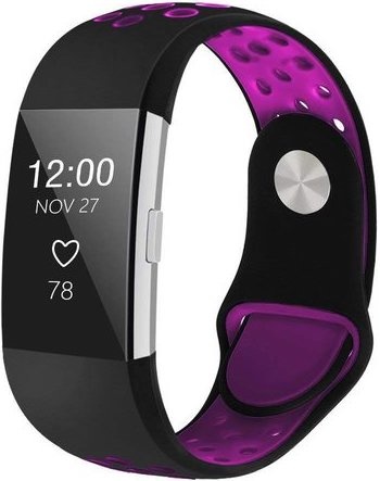 Fitbit Charge 2 Doppel Sportarmband - schwarz lila