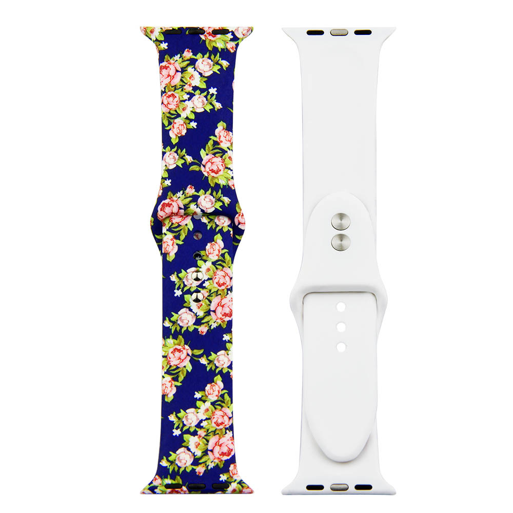 Apple Watch druck Sportarmband - Pfingstrose blau