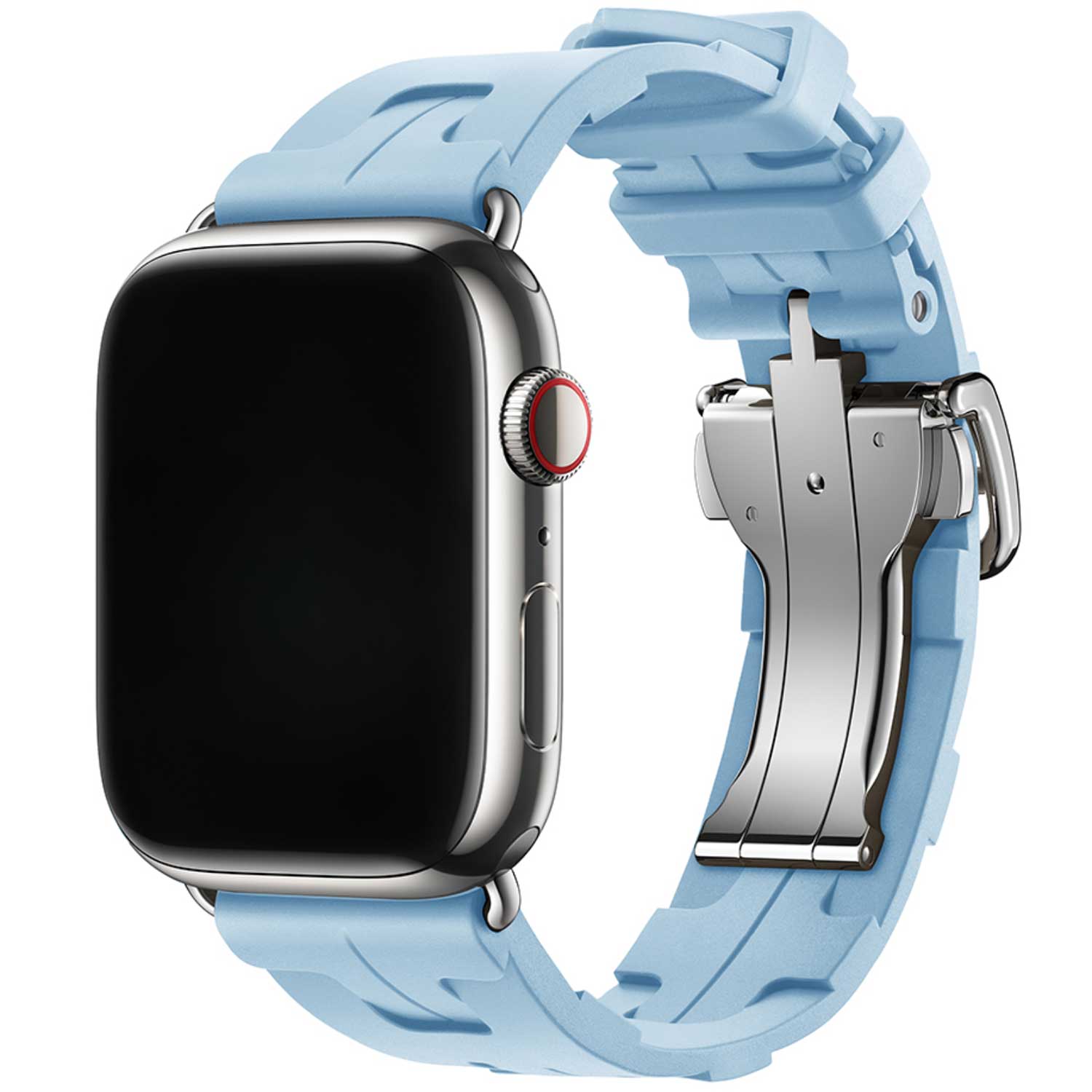 Apple Watch Sportarmband Hermès kilim single tour - hellblau
