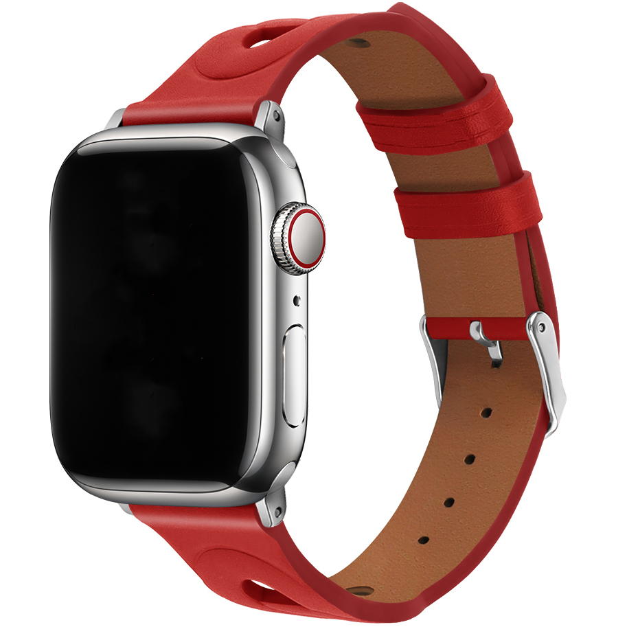 Apple Watch hermes ring Lederarmband - rot