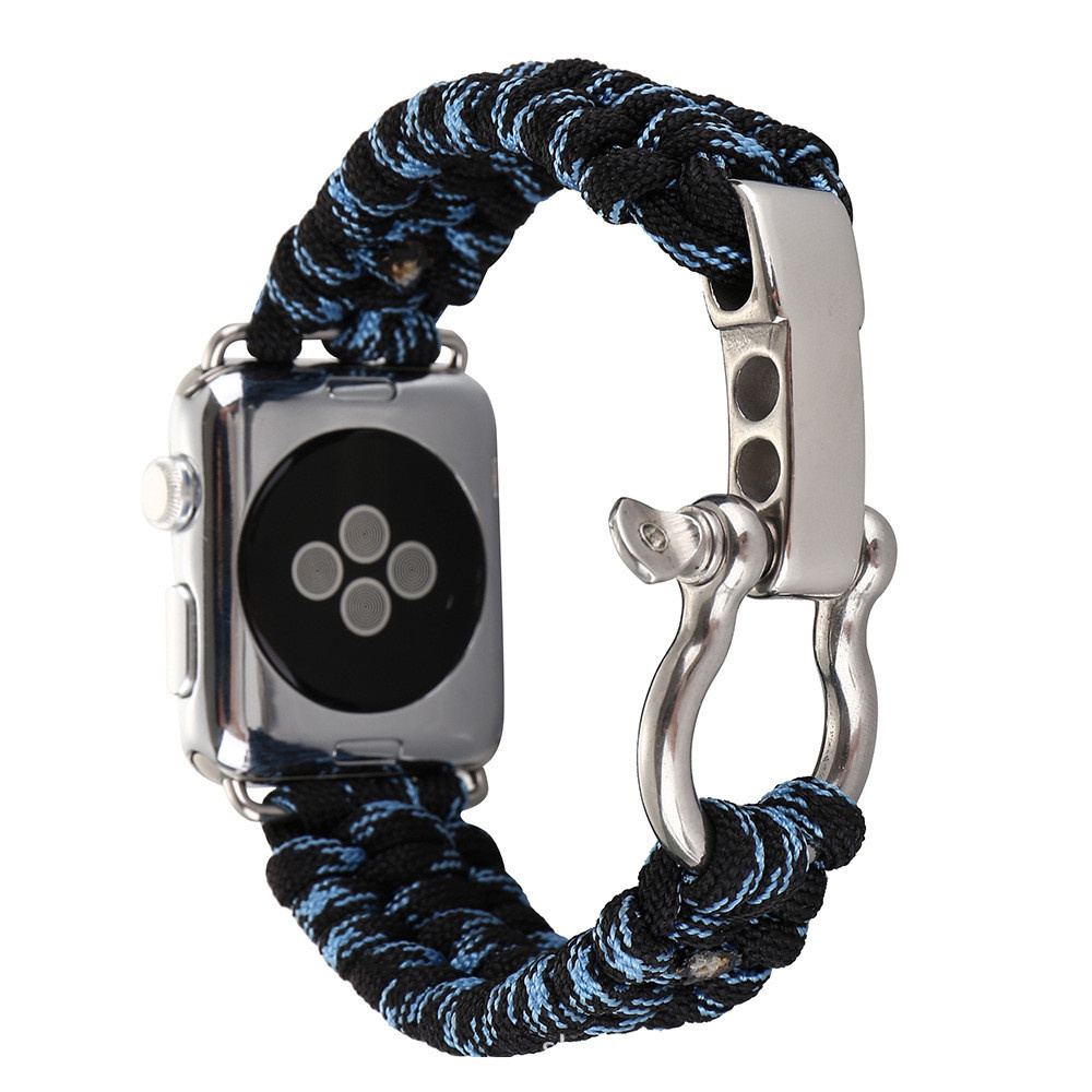 Apple Watch Nylon Seilarmband - camouflage blau