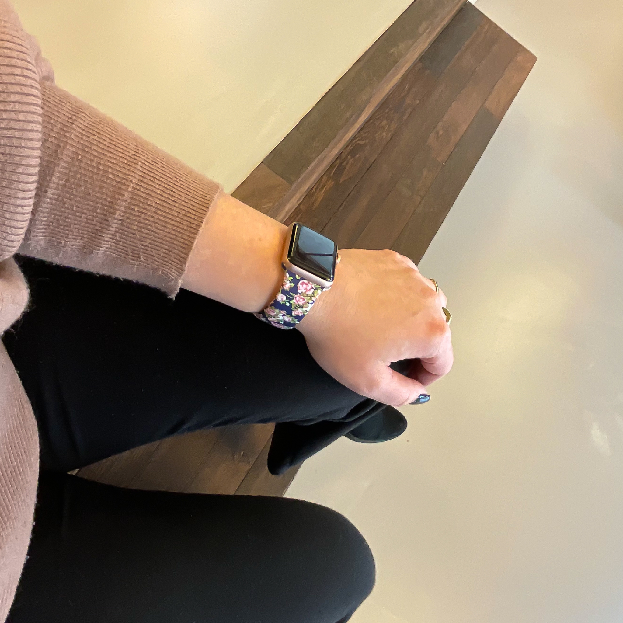 Apple Watch druck Sportarmband - Pfingstrose blau