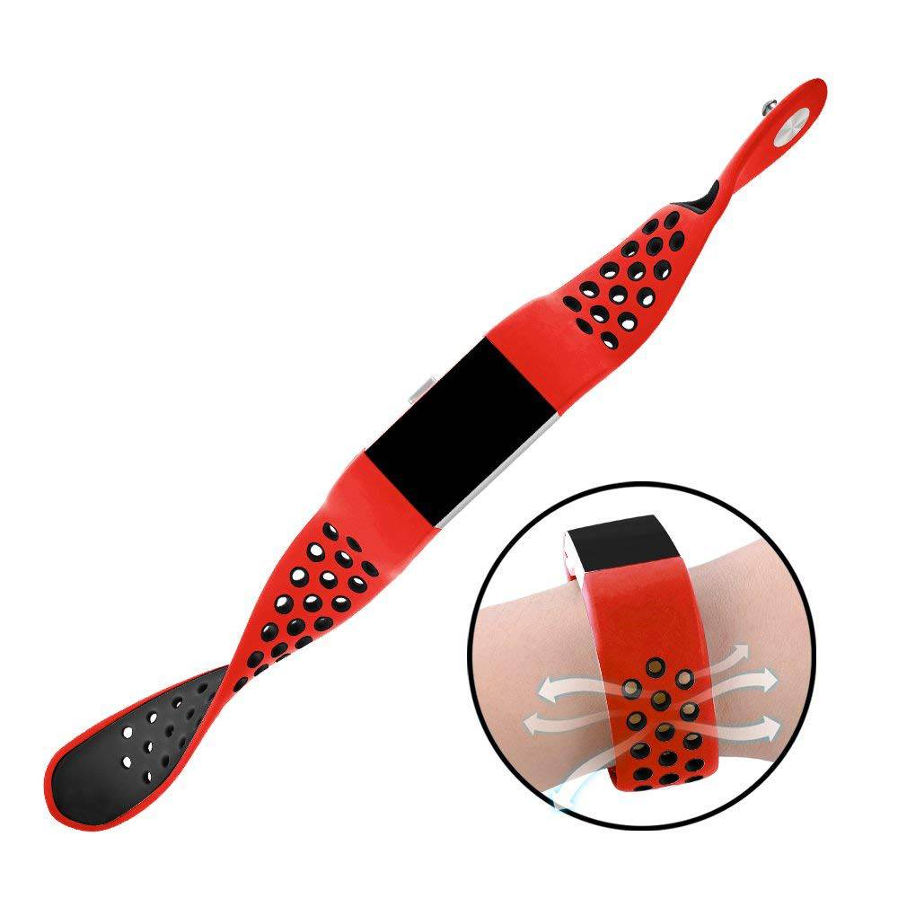 Fitbit Charge 2 Doppel Sportarmband - rot schwarz