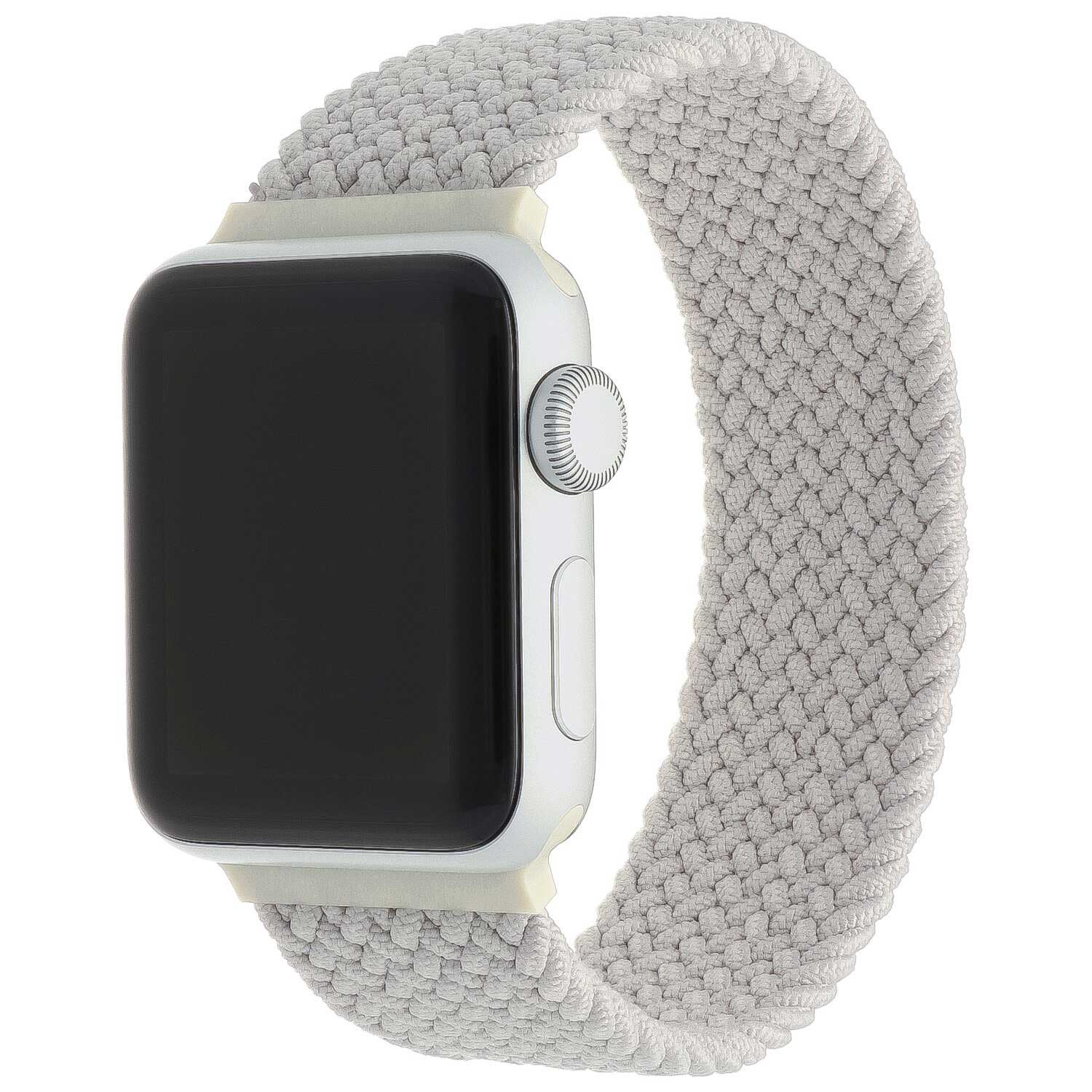 Apple Watch Nylon Geflochtenes Solo Loop - hellgrau