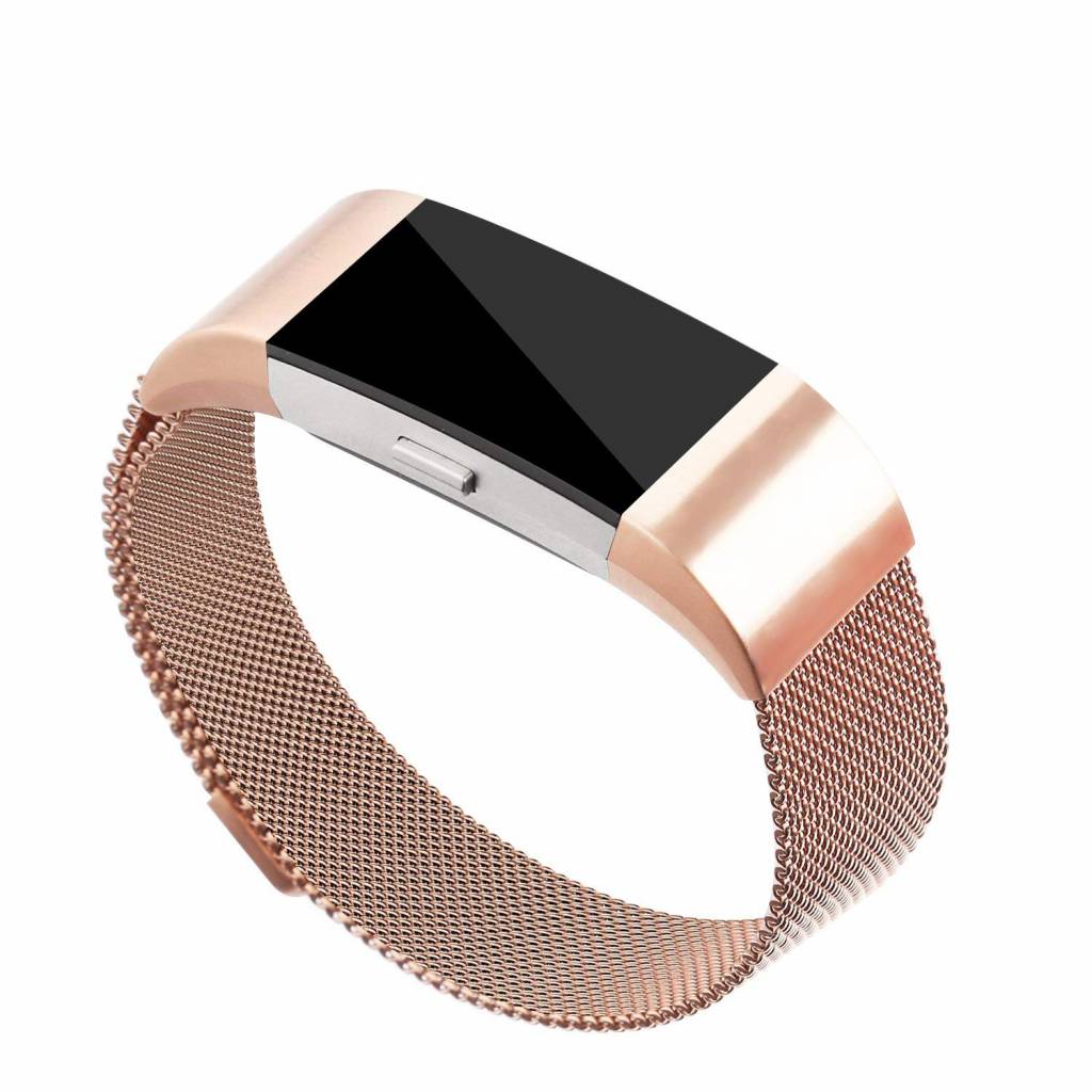 Fitbit Charge 2 Milanaise Armband - rose gold