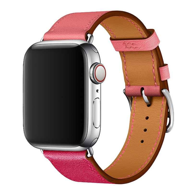 Apple Watch sing tour Lederarmband - rosa rot