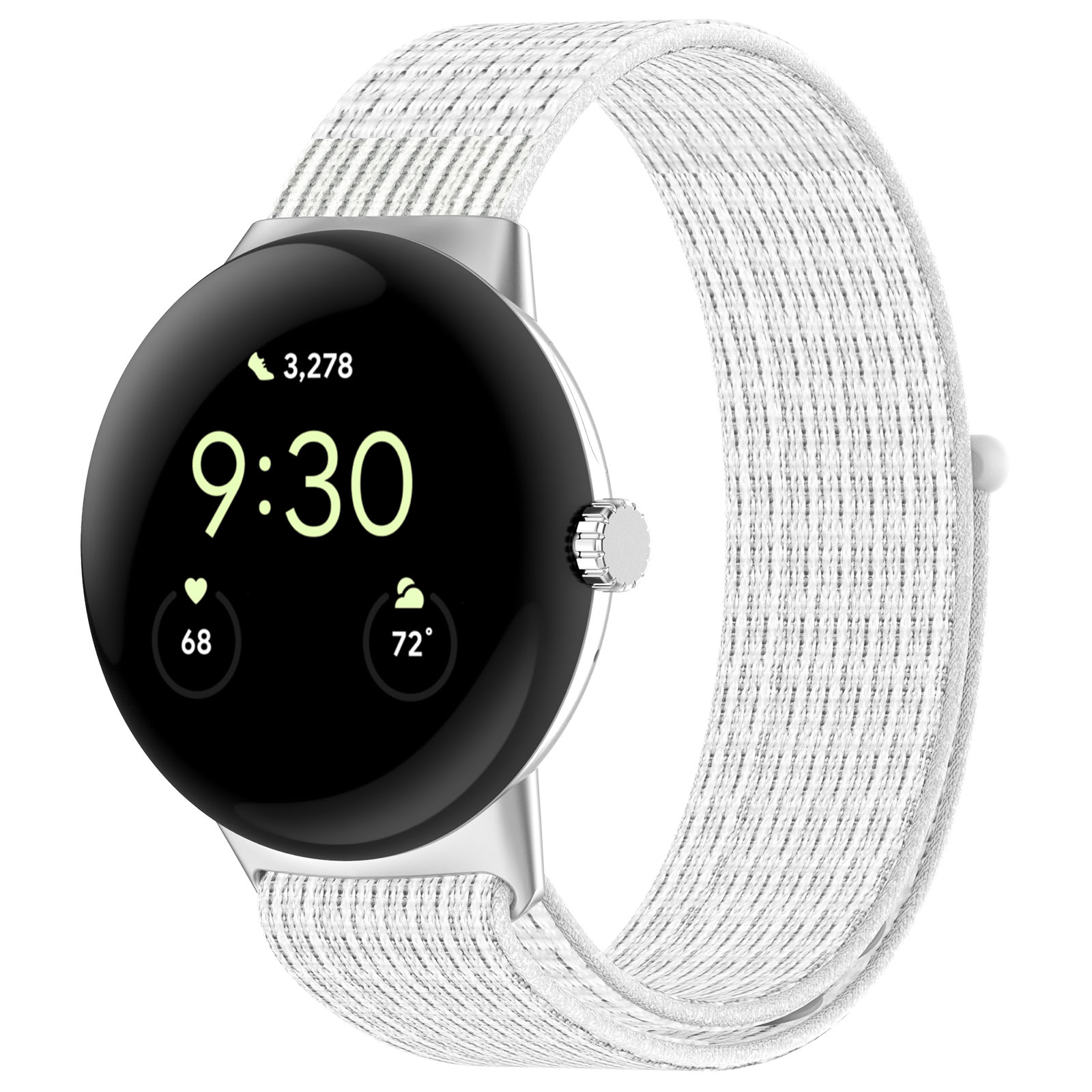 Google Pixel Watch Nylon Sport Loop - Weiss