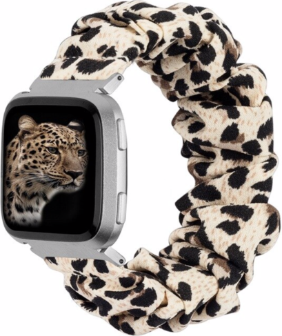 Fitbit Versa Nylon Scrunchie Armband - panther