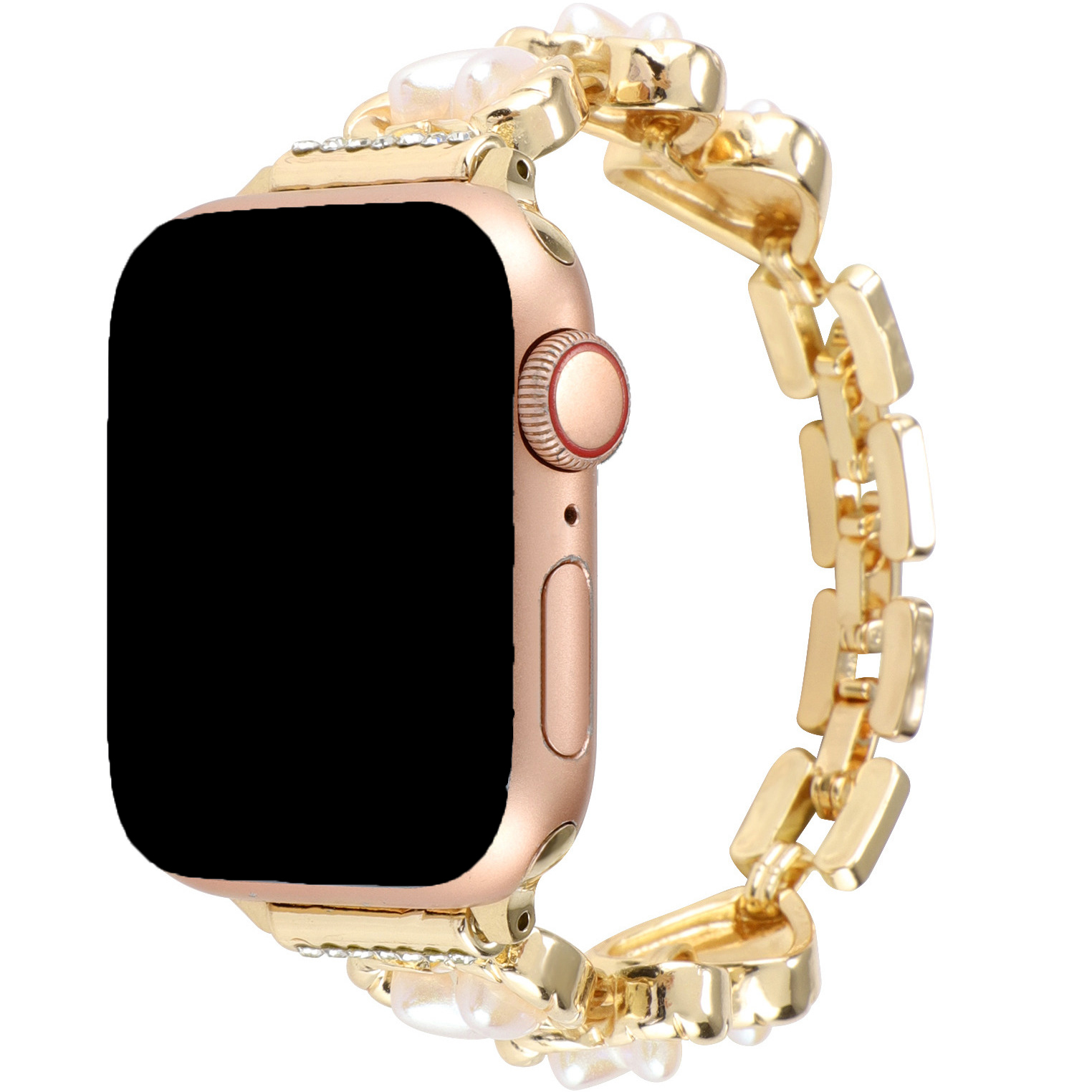 Apple Watch Herz-Stahlgliederarmband – Demi Gold