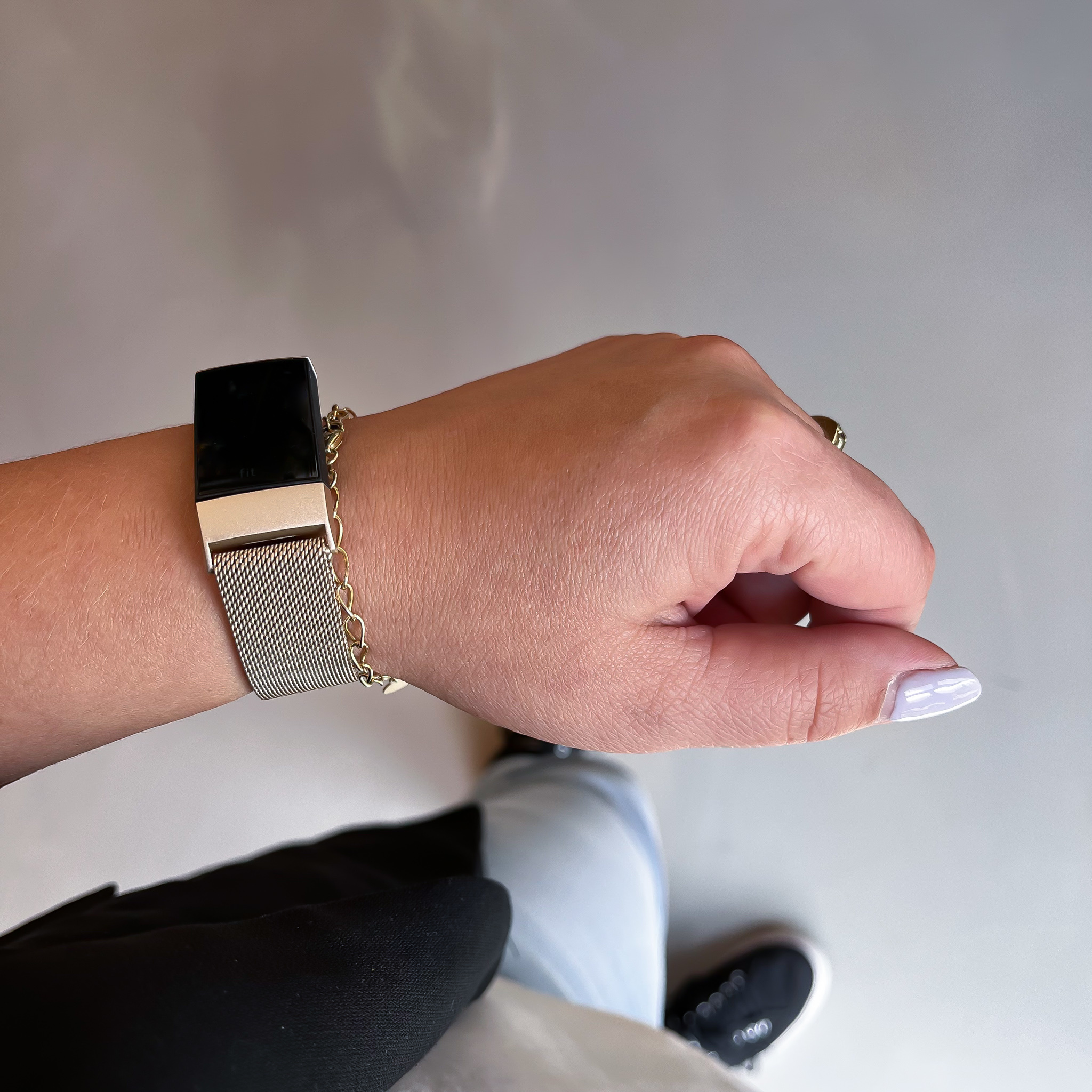 Fitbit Charge 3 & 4 Milanaise Armband - champagne