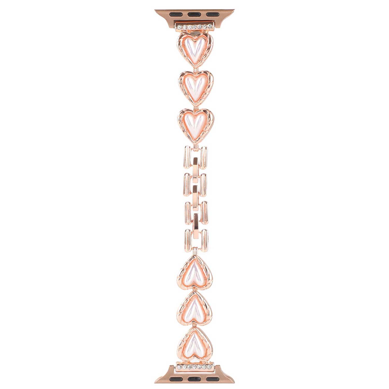 Apple Watch Herz-Stahlgliederarmband – Demi Roségold