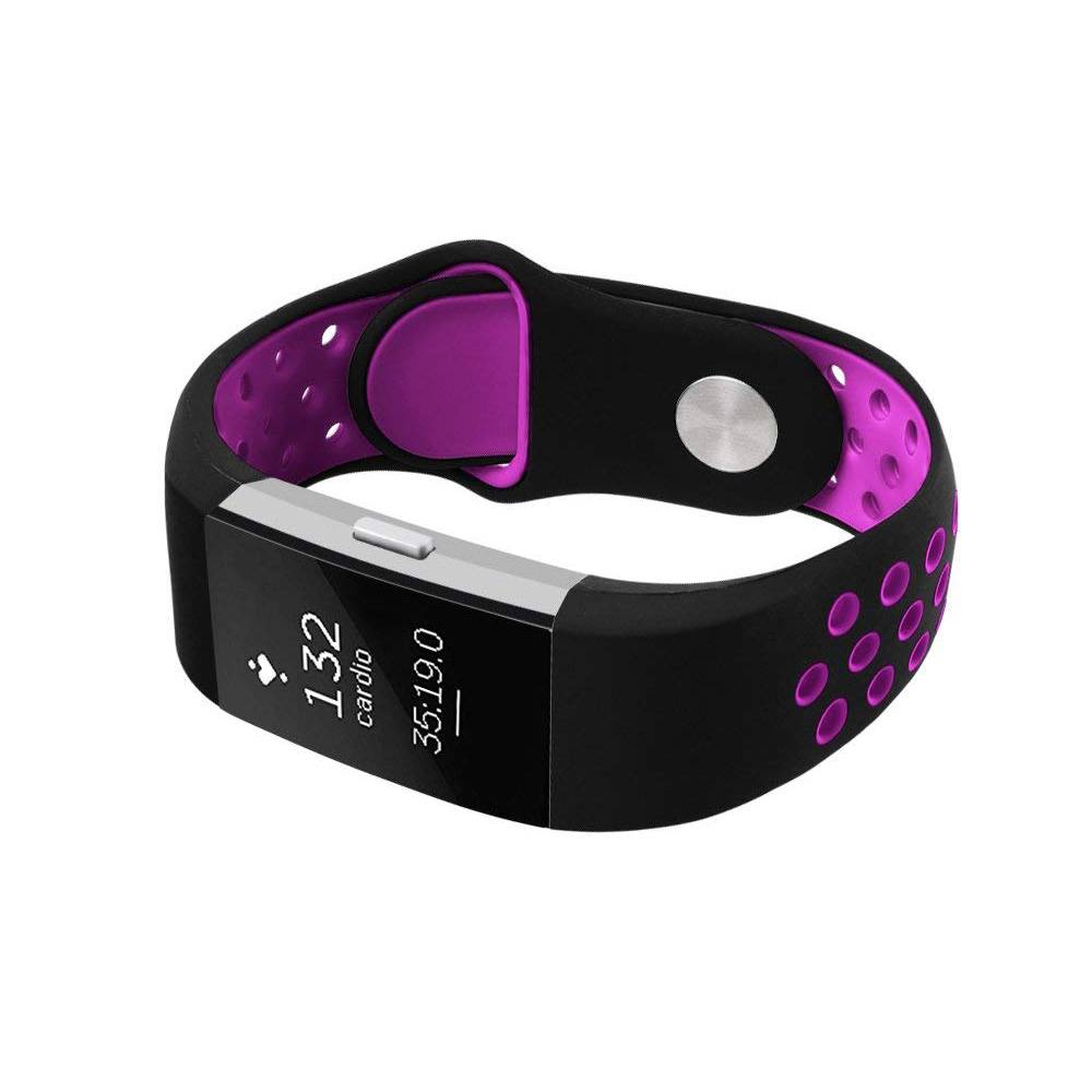 Fitbit Charge 2 Doppel Sportarmband - schwarz lila