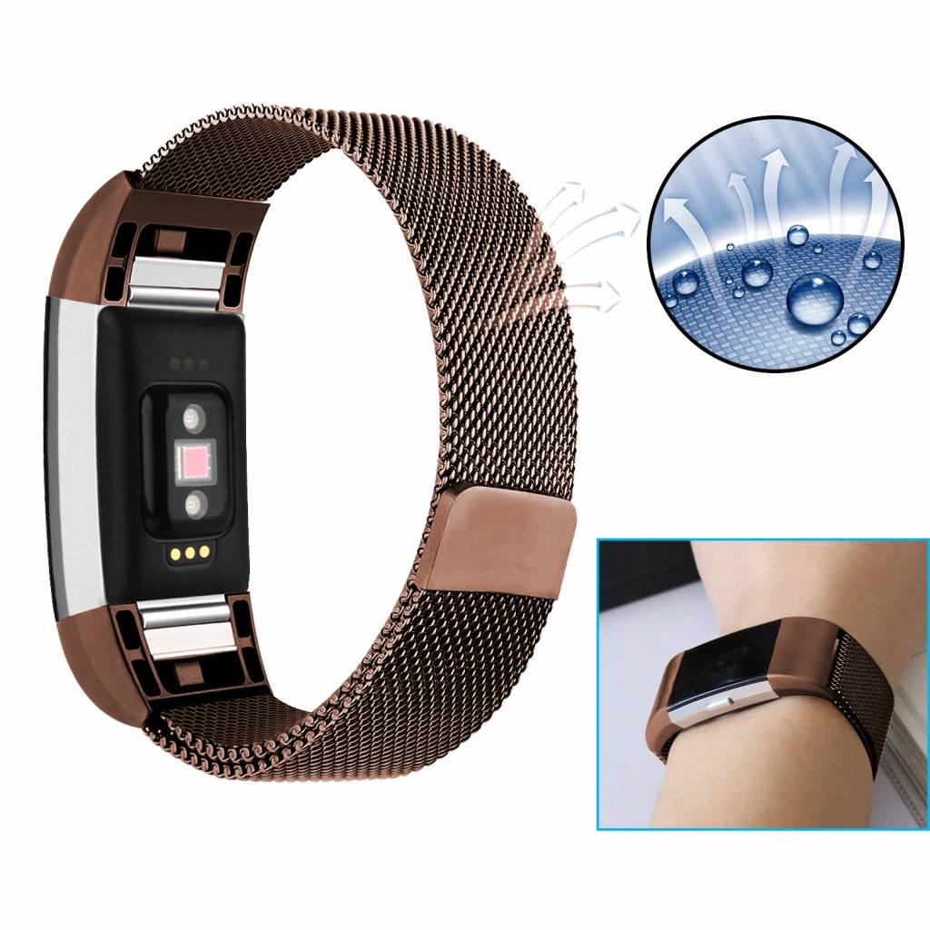 Fitbit Charge 2 Milanaise Armband - braun