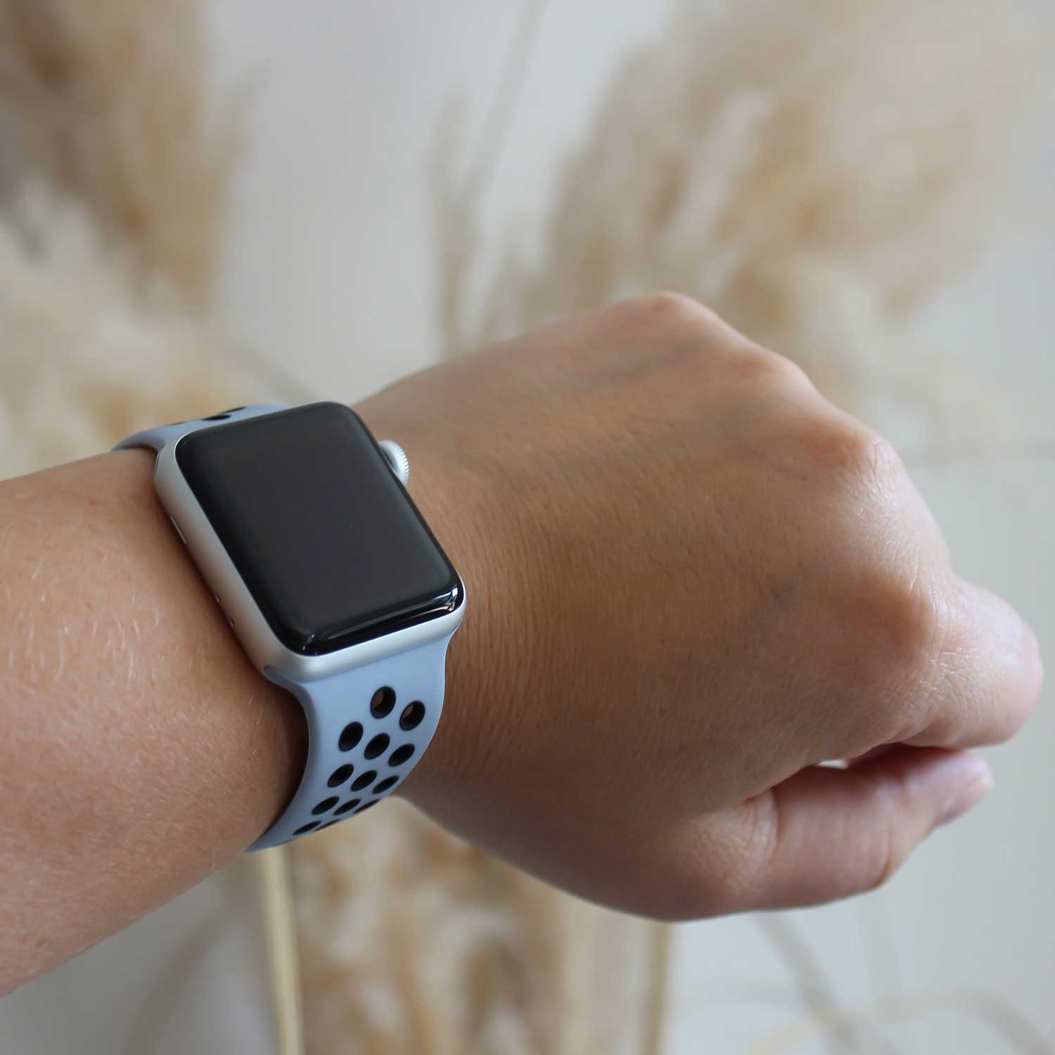Apple Watch Doppel Sportarmband - Nebel schwarz