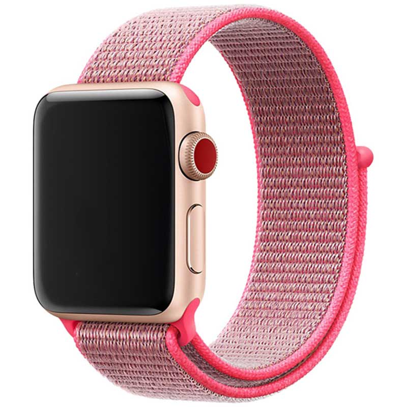 Apple Watch Nylon Sport Loop - rosa rot