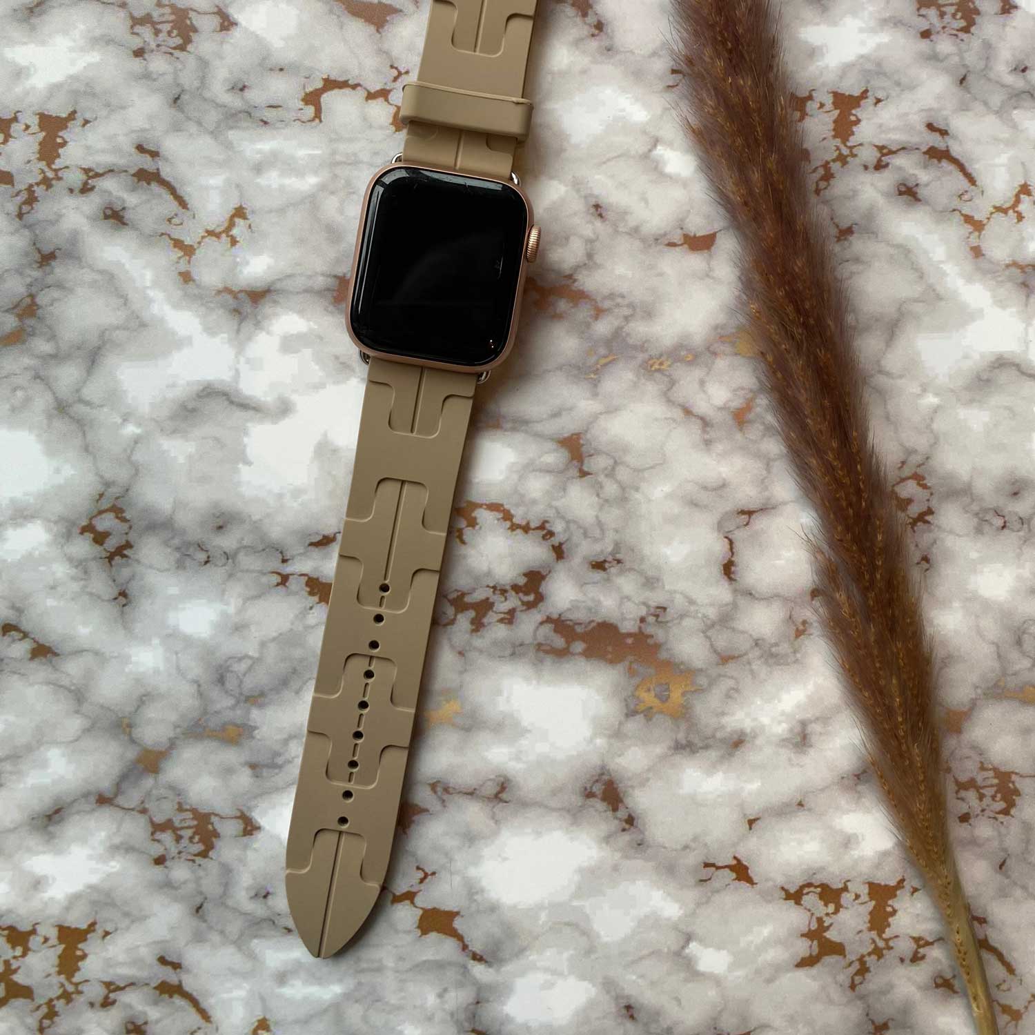 Apple Watch Sportarmband Hermès kilim single tour - nussbaum