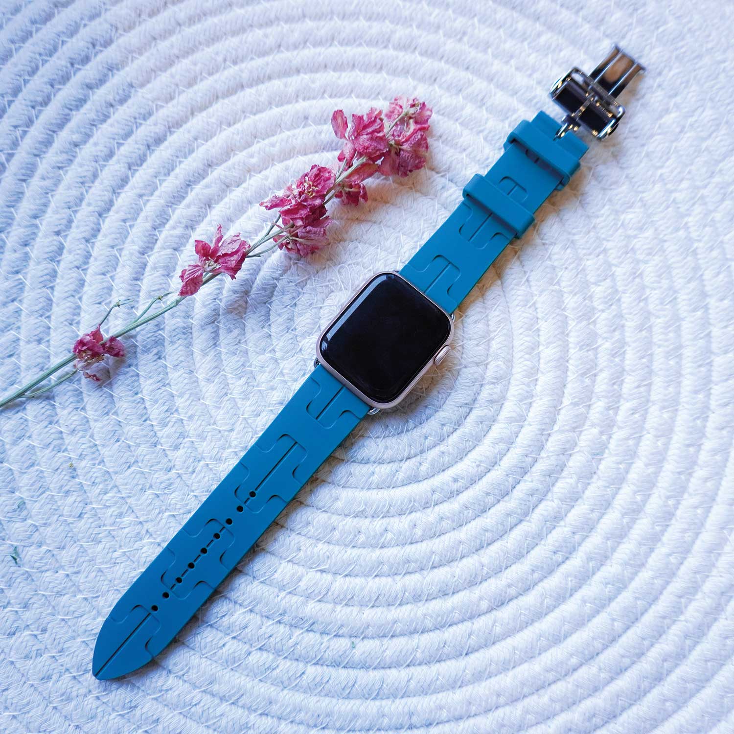 Apple Watch Sportarmband Hermès kilim single tour - kieferngrün
