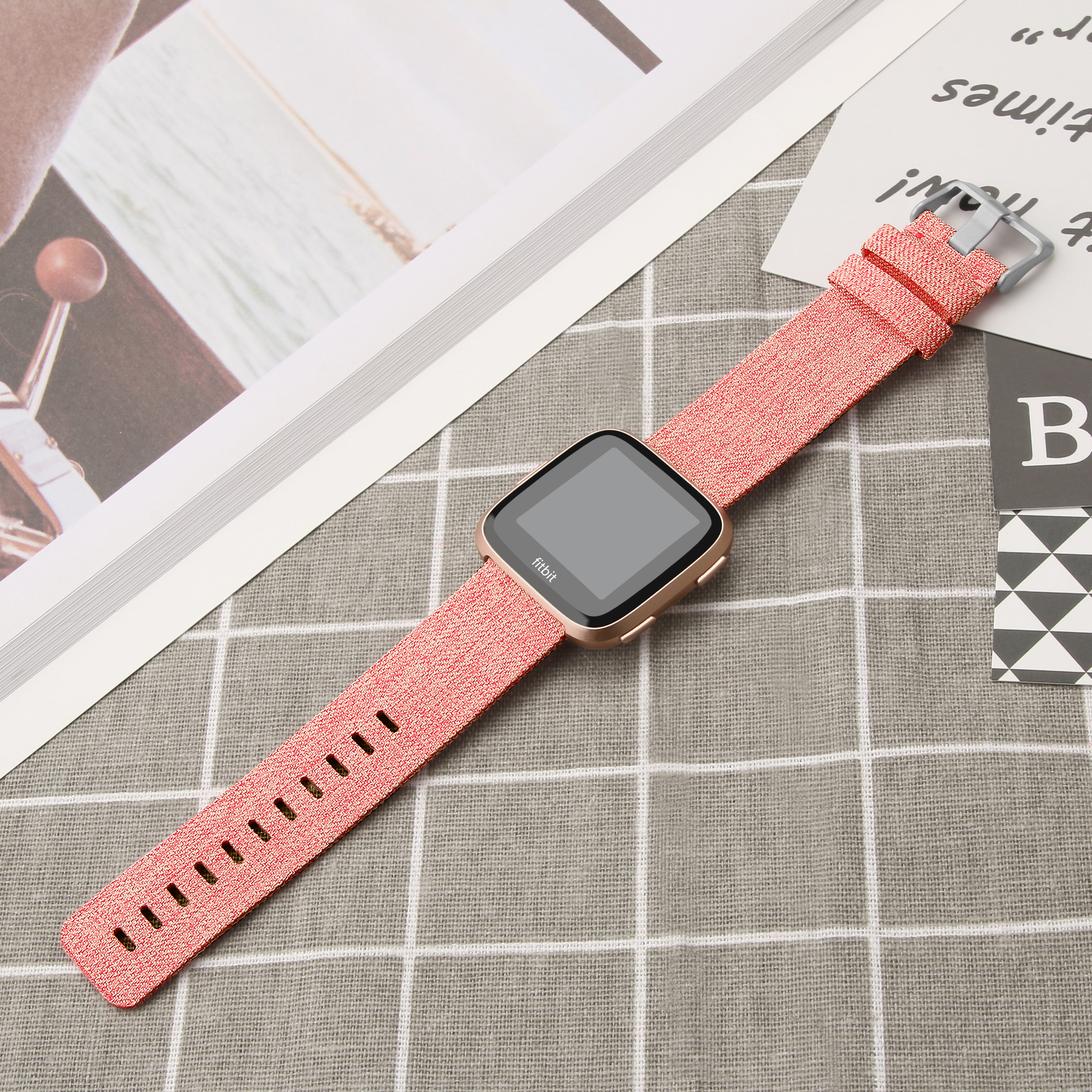 Fitbit Versa Nylon Schnallenband - orange