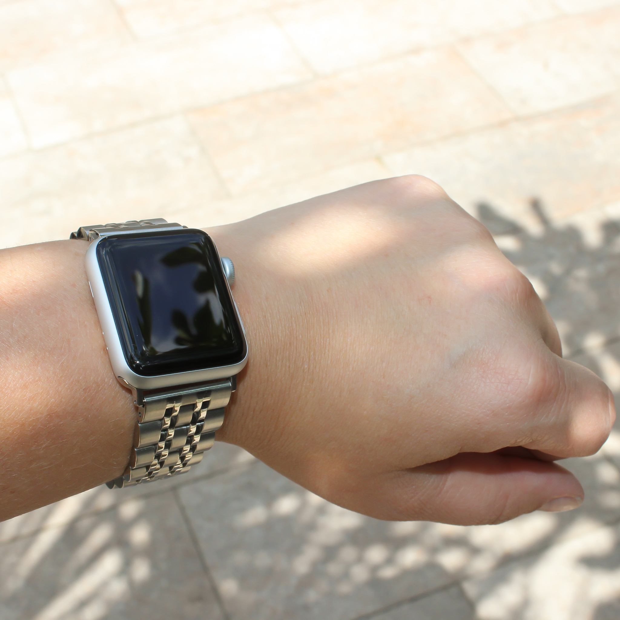 Apple Watch Edelstahl GliederArmband - silber