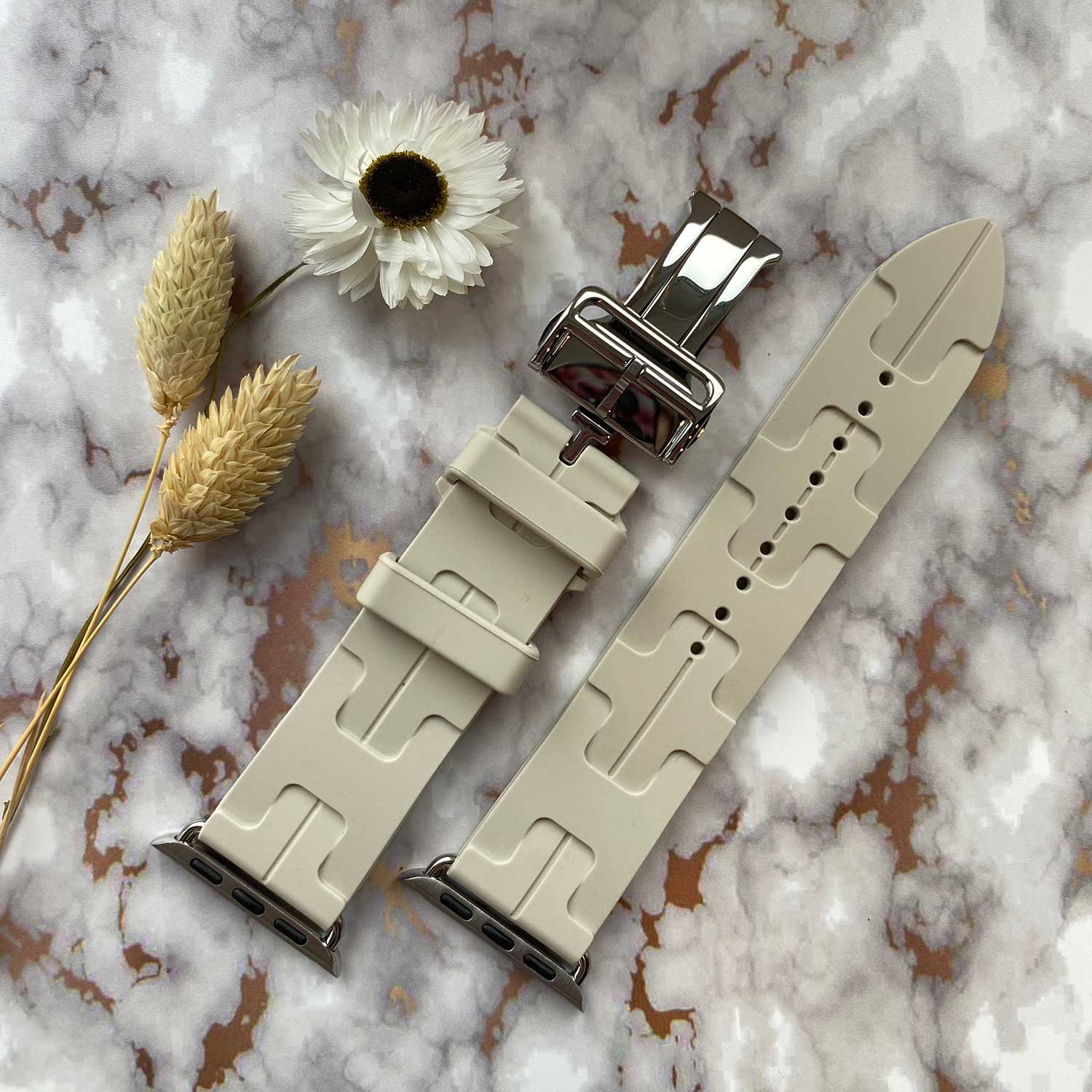Apple Watch Sportarmband Hermès kilim single tour - beige
