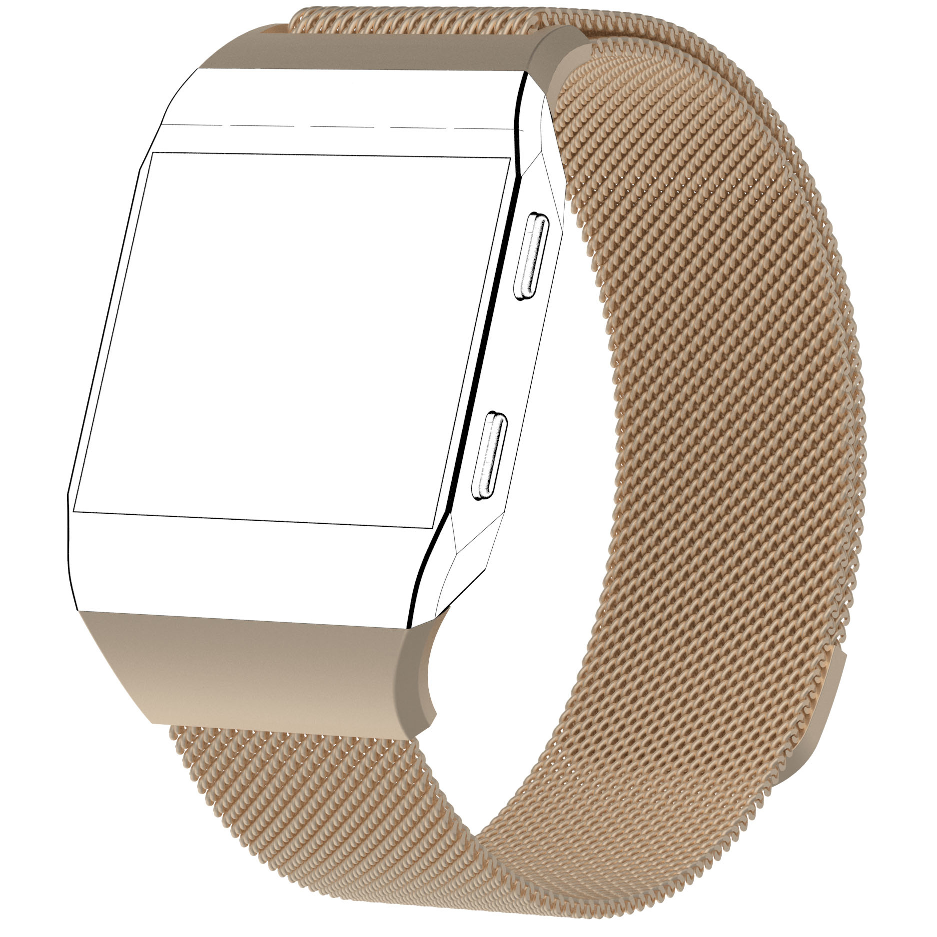 Fitbit Ionic Milanaise Armband - champagne