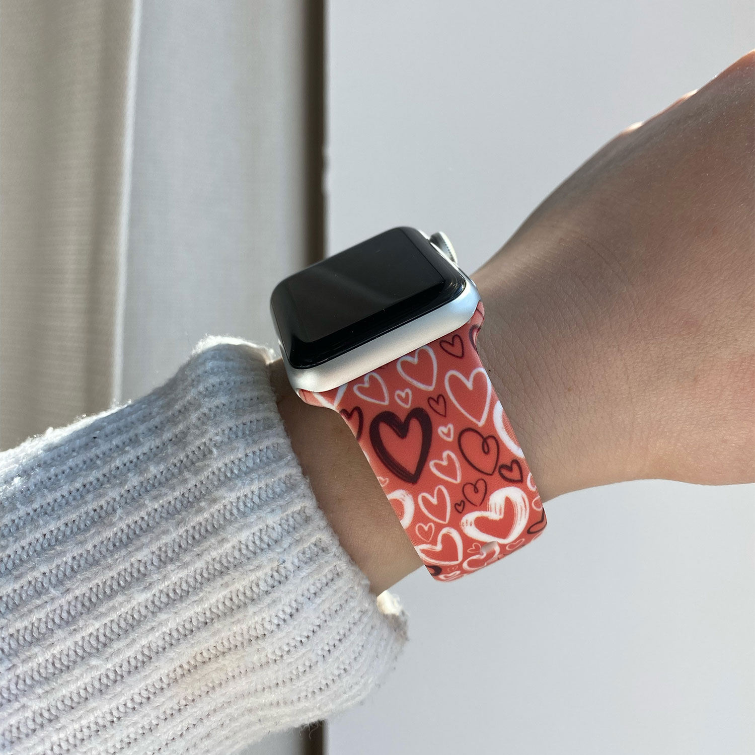Apple Watch druck Sportarmband - Herzdruck rot