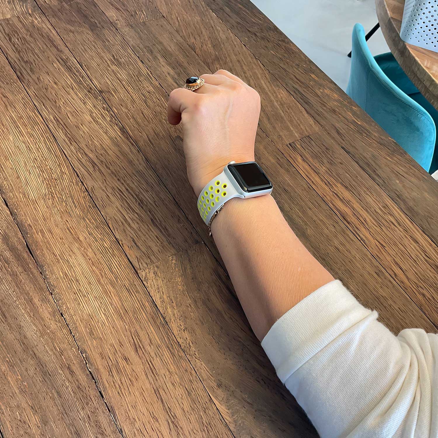 Apple Watch Doppel Sportarmband - grau gelb