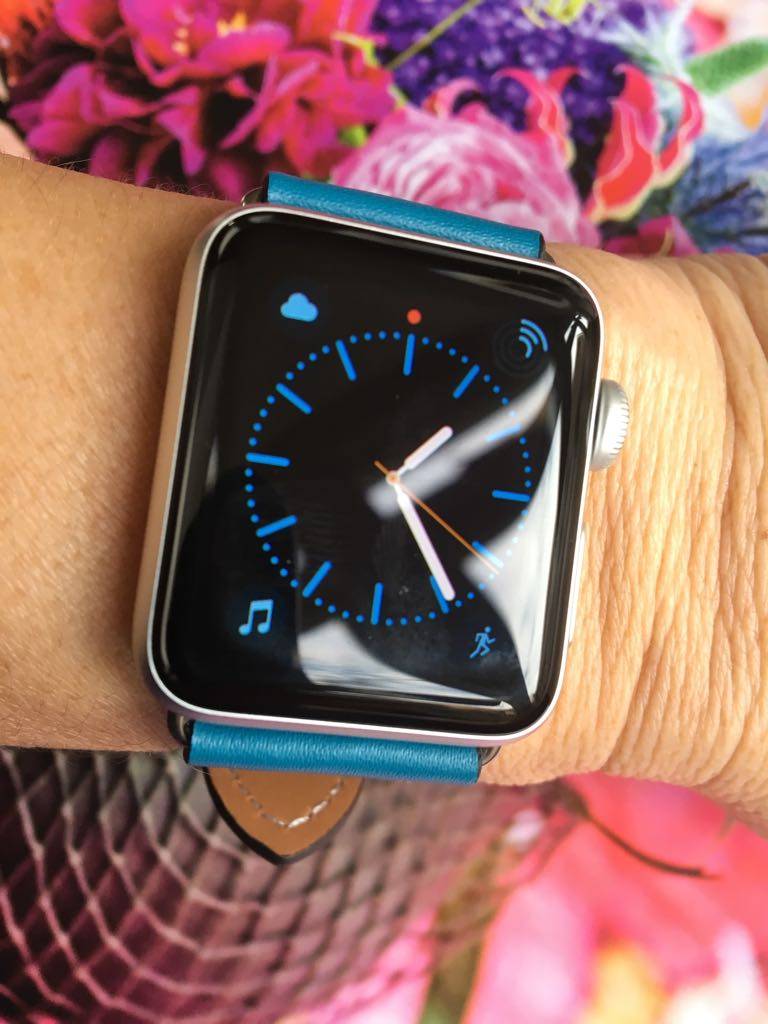 Apple Watch hermes Lederarmband - hellblau