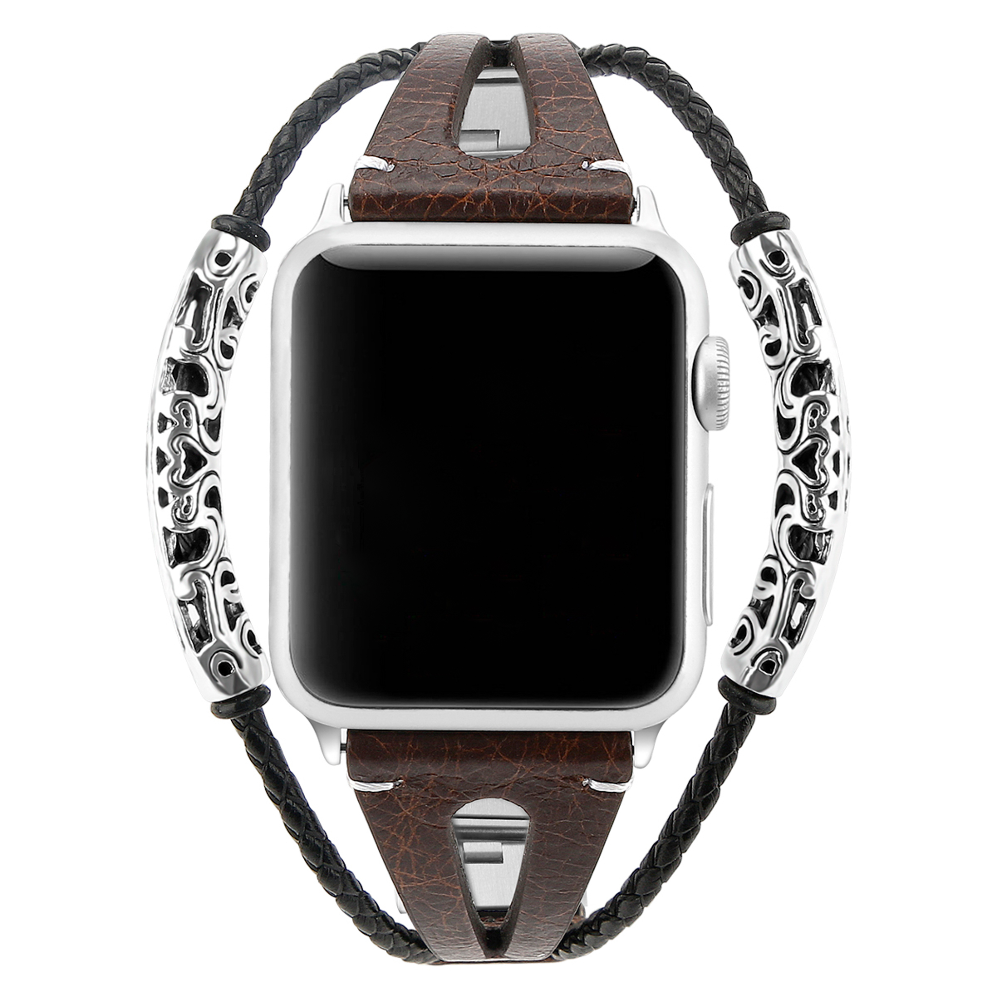 Apple Watch schmuck robust Lederarmband - dunkelbraun