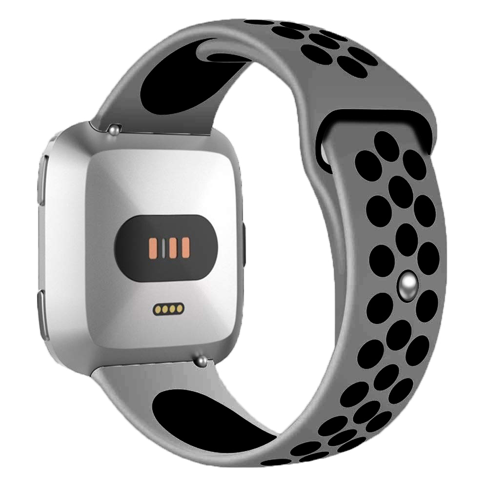 Fitbit Versa Doppel Sportarmband - grau schwarz