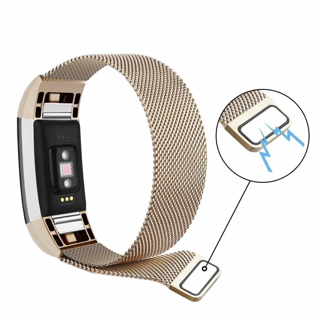 Fitbit Charge 2 Milanaise Armband - champagne