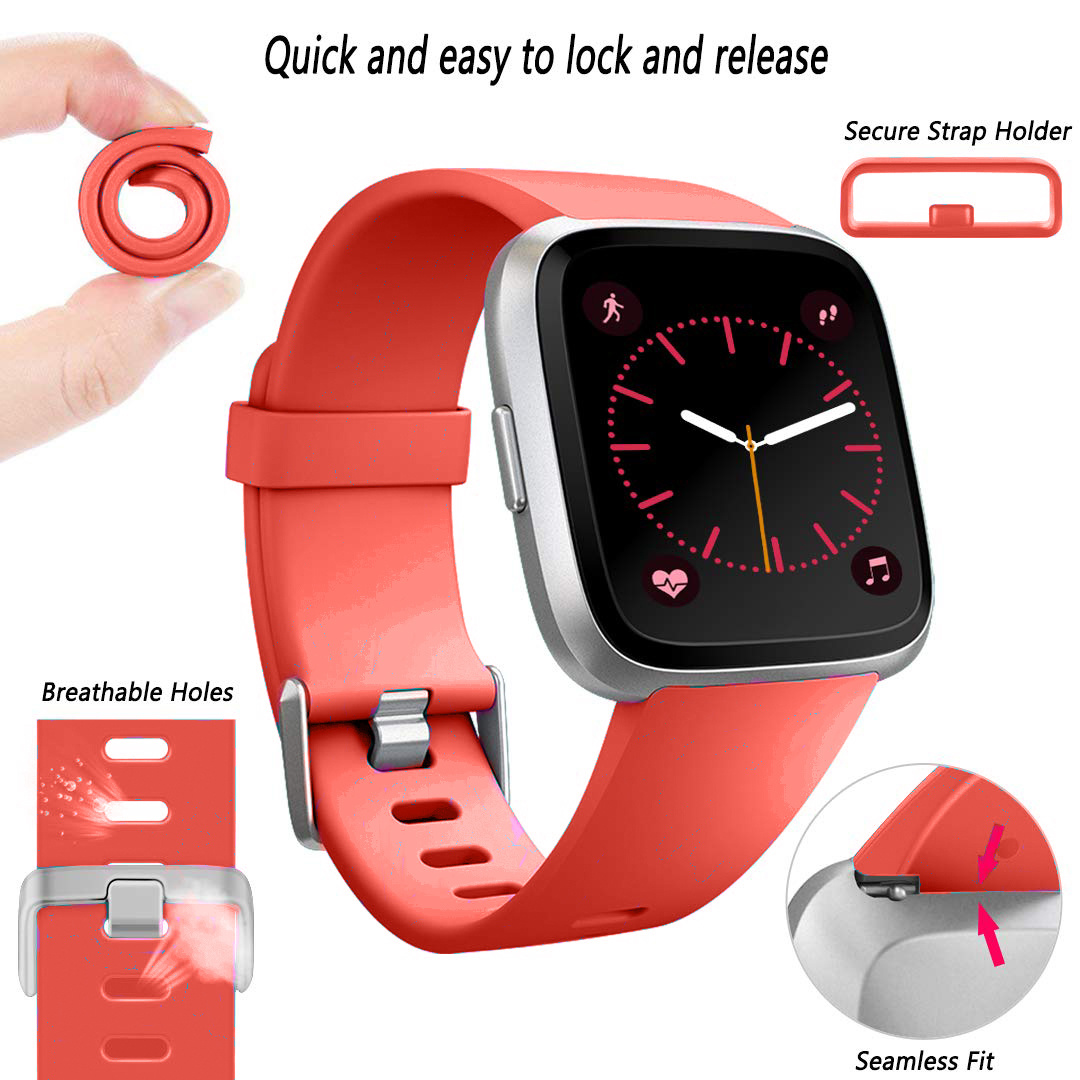 Fitbit Versa Sportarmband - orange rot