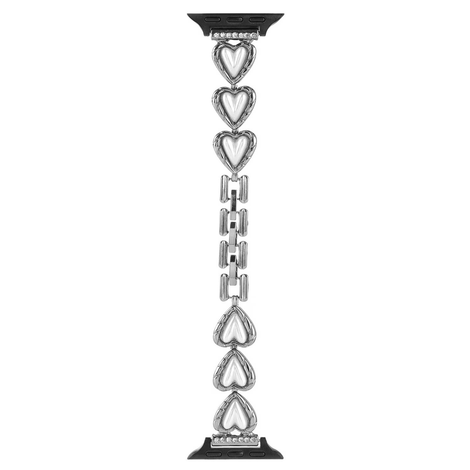 Apple Watch Herz-Stahlgliederarmband – Demi Schwarz