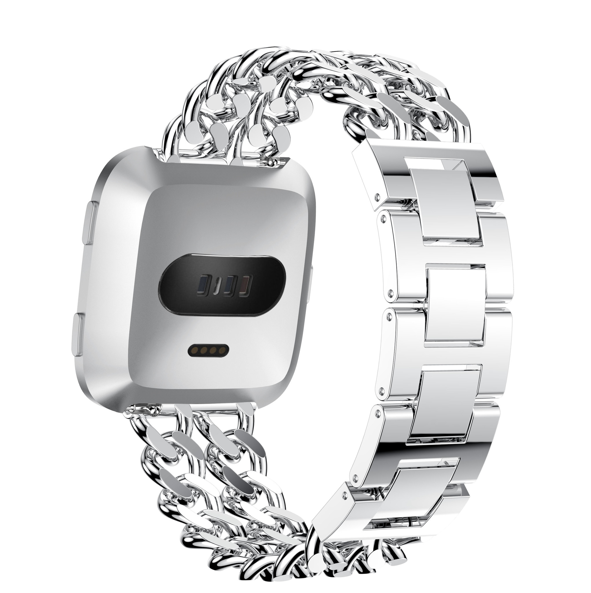 Fitbit Versa stahl cowboy Gliederarmband - silber