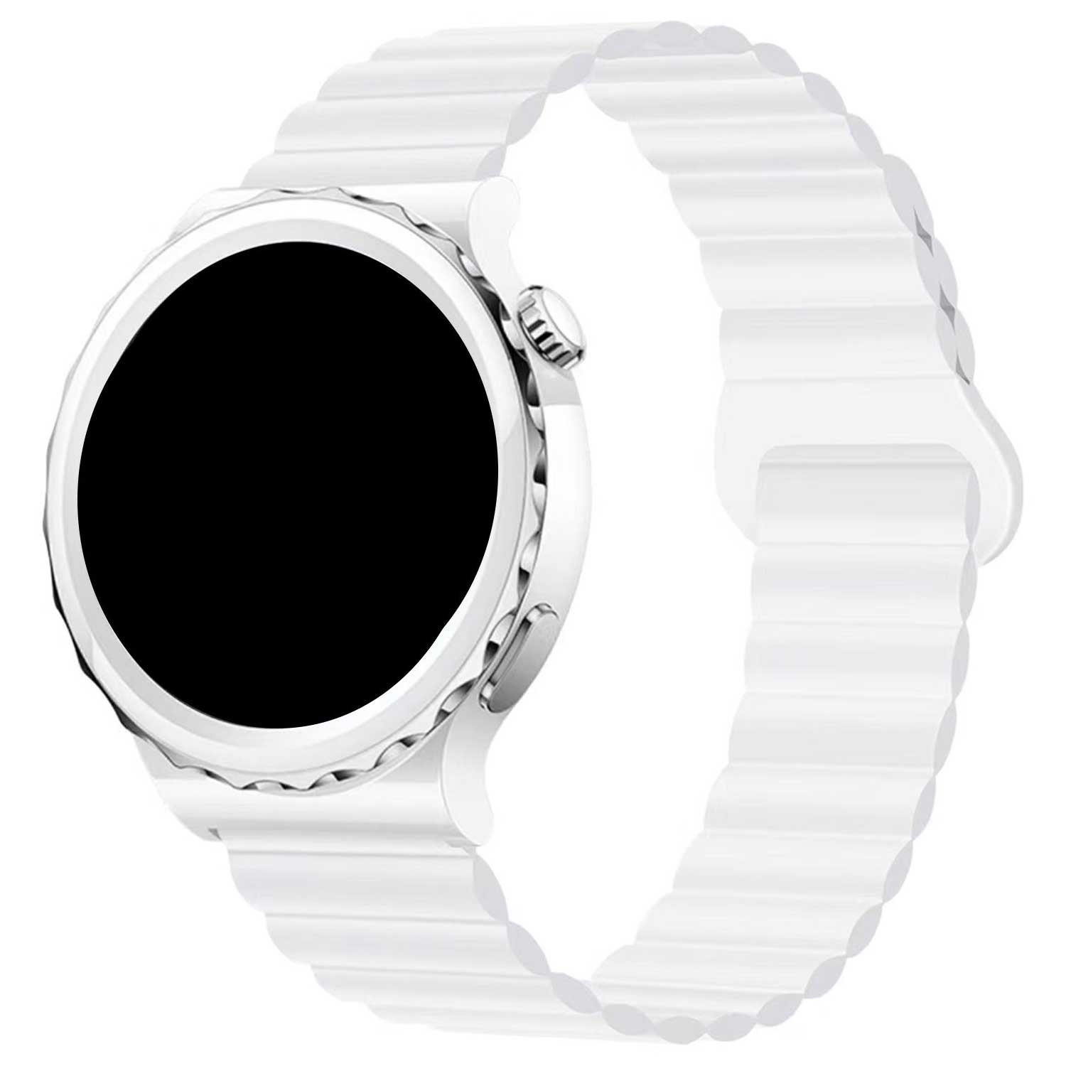 Samsung Galaxy Watch 5 magnetisches Silikonband - weiß