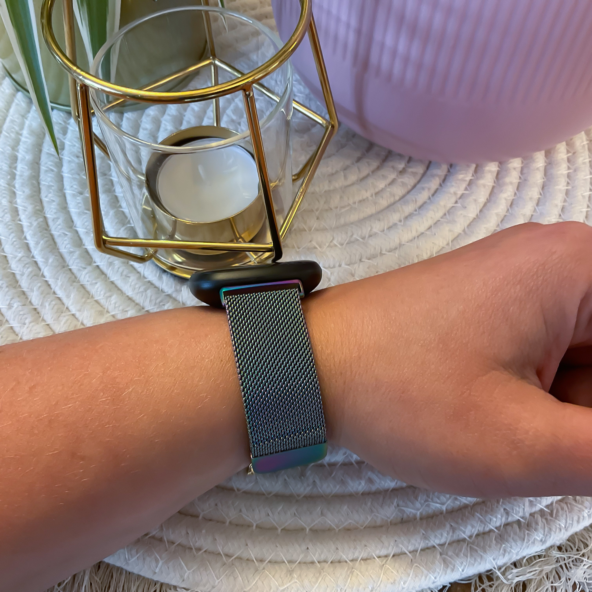 Fitbit Versa 3 / Sense Milanaise Armband - bunt