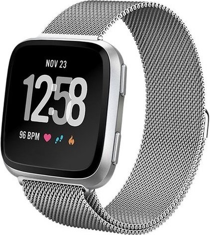 Fitbit Versa Milanaise Armband - silber