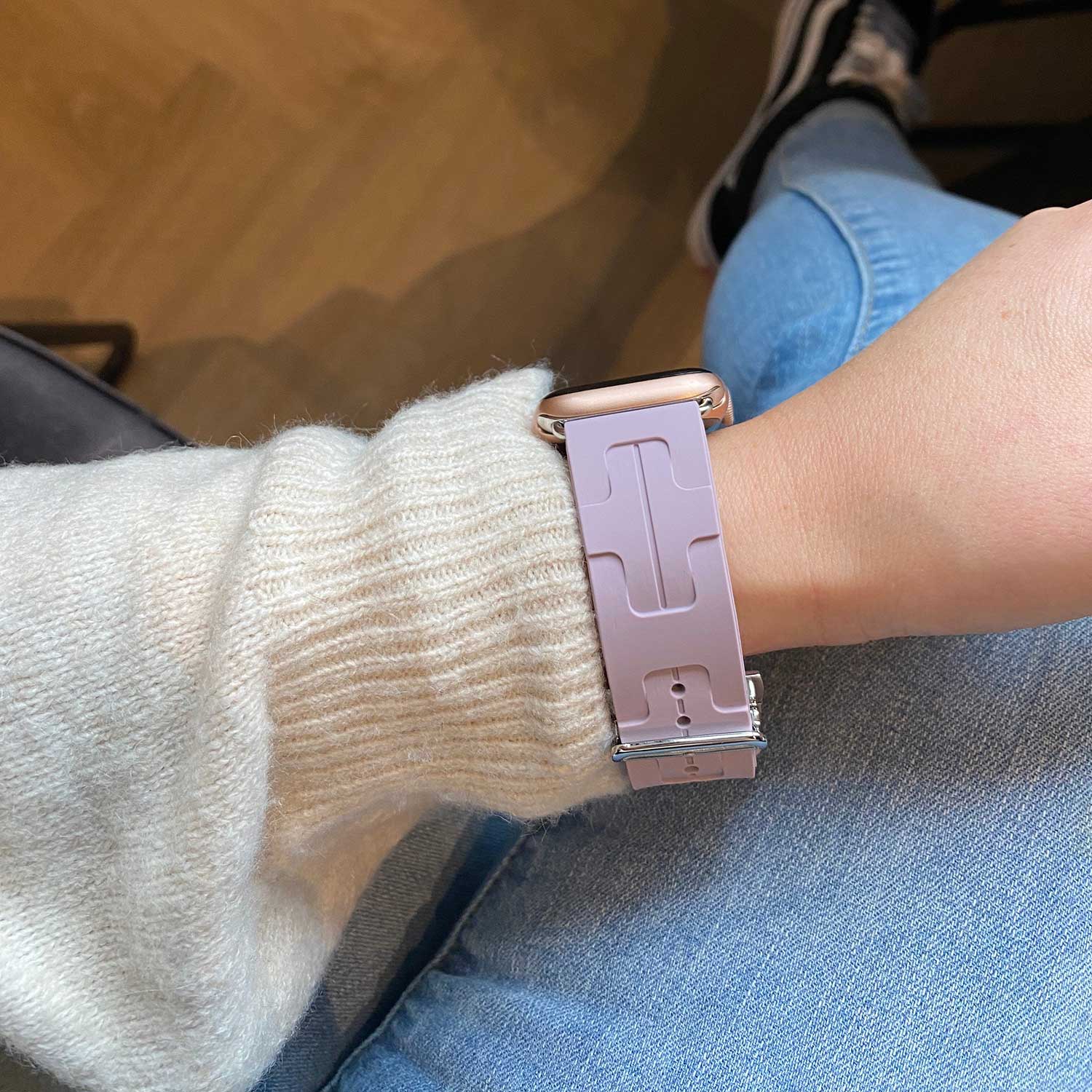 Apple Watch Sportarmband Hermès kilim single tour - lila