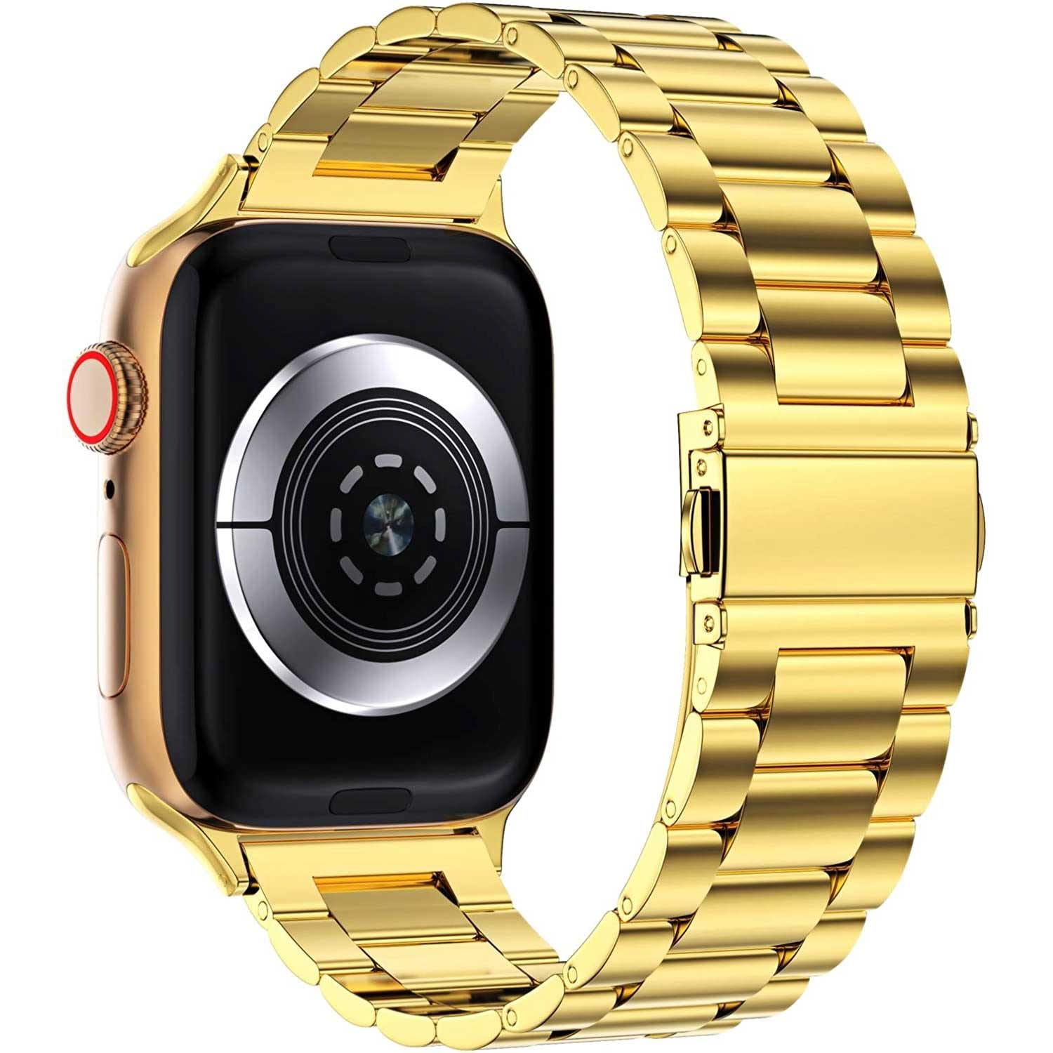 Apple Watch Perlen stahl Gliederarmband - gold