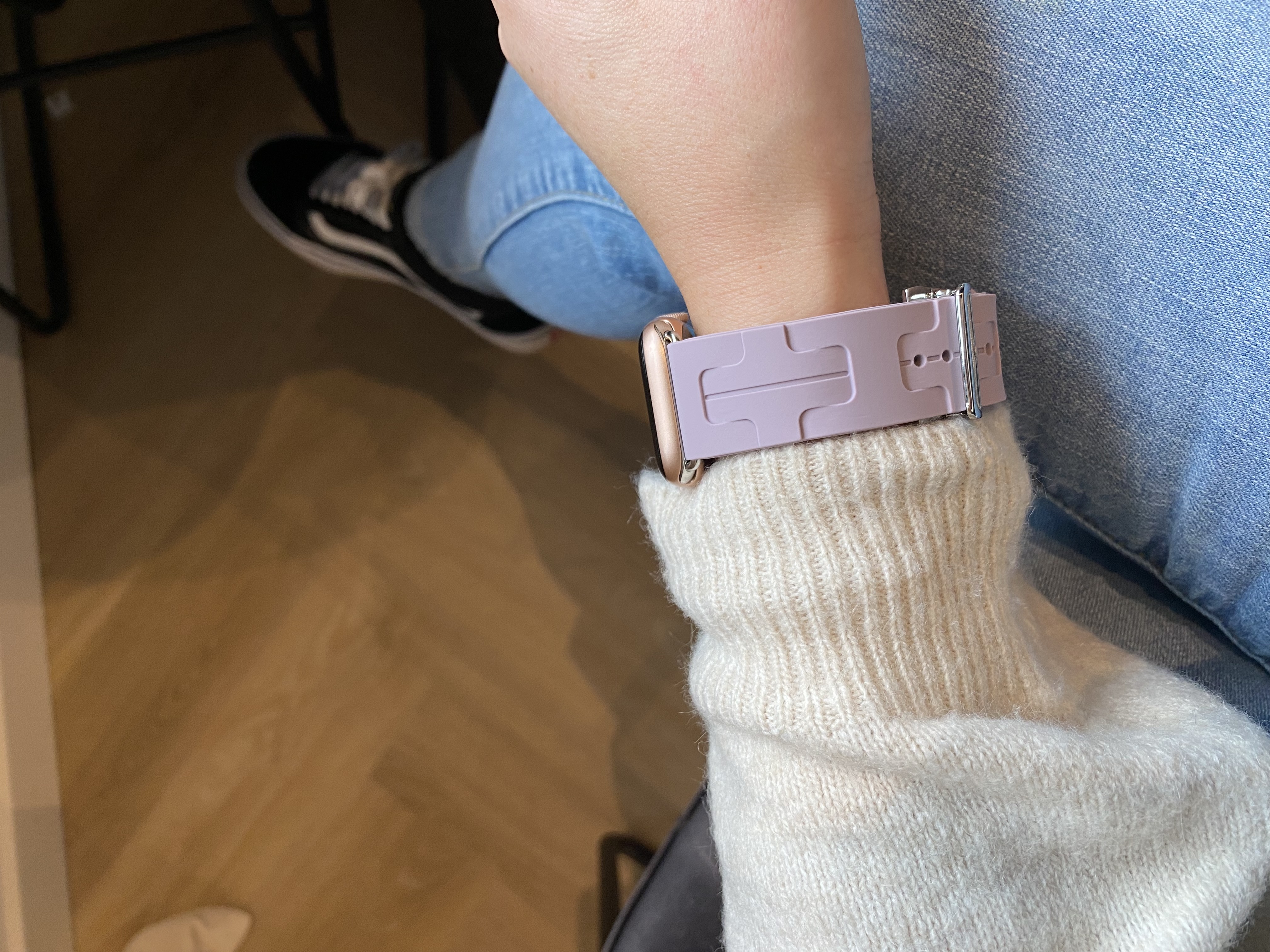 Apple Watch Sportarmband Hermès kilim single tour - lila