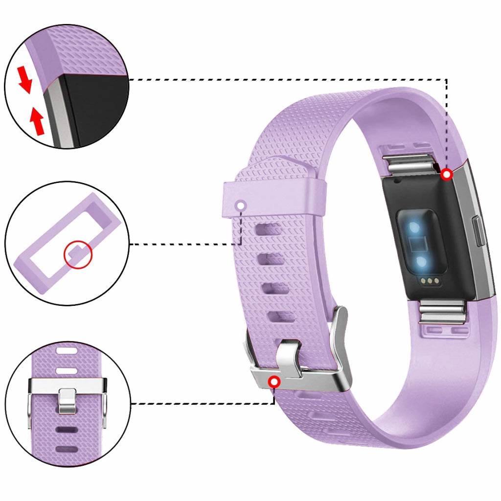 Fitbit Charge 2 Sportarmband - hell lila