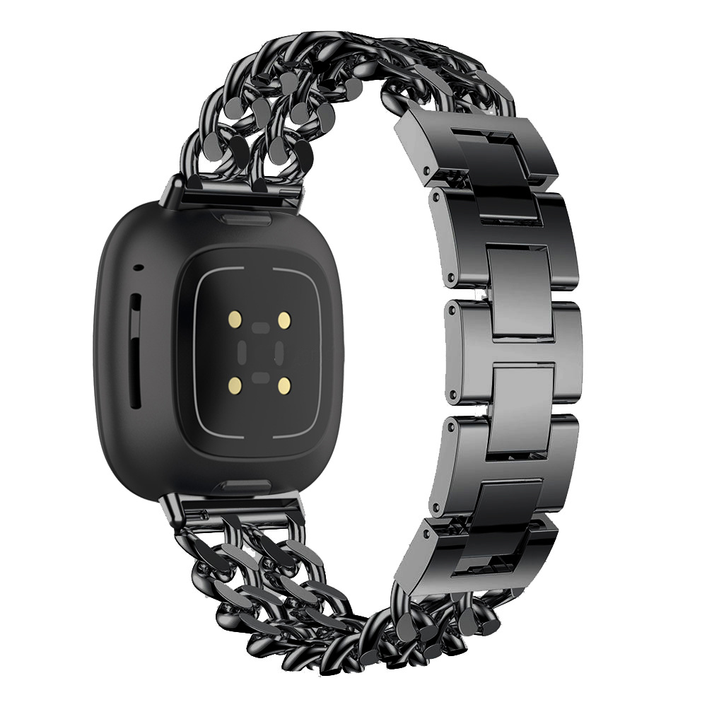 Fitbit Versa 3 / Sense stahl cowboy Gliederarmband - schwarz
