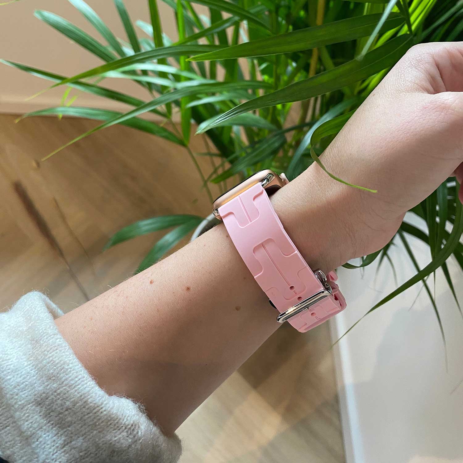 Apple Watch Sportarmband Hermès kilim single tour - rosa