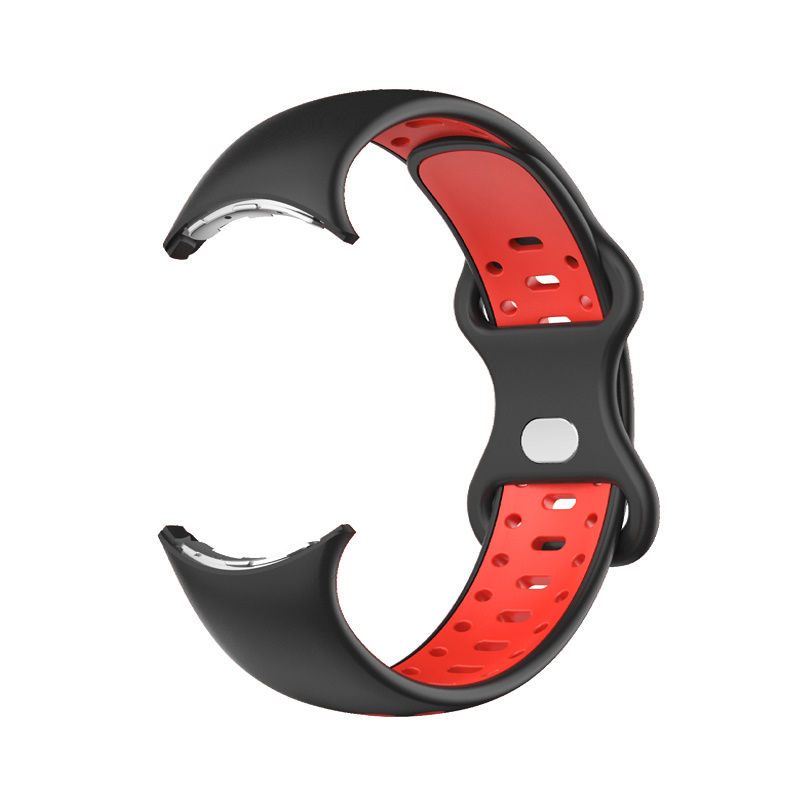 Google Pixel Watch Doppel Sportarmband - schwarz rot