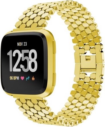Fitbit Versa Fisch stahl Gliederarmband - gold