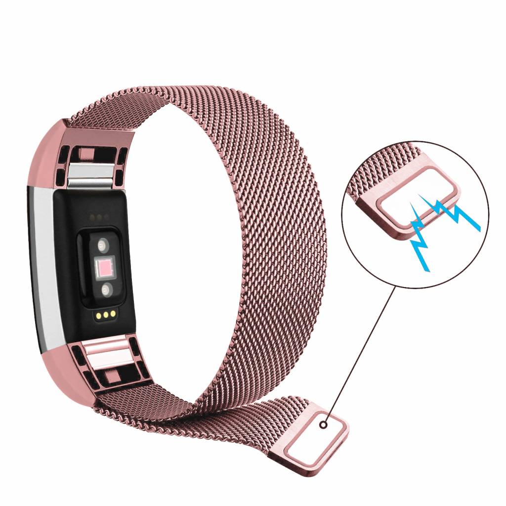 Fitbit Charge 2 Milanaise Armband - rosa
