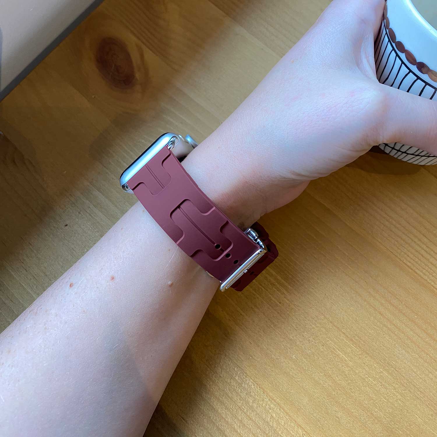 Apple Watch Sportarmband Hermès kilim single tour - rot
