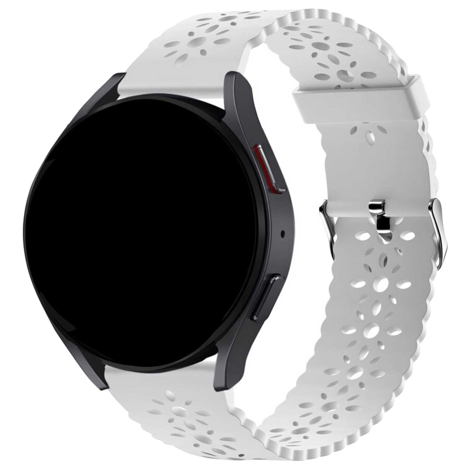 Samsung Galaxy Watch 5 helles Silikonband - weiß