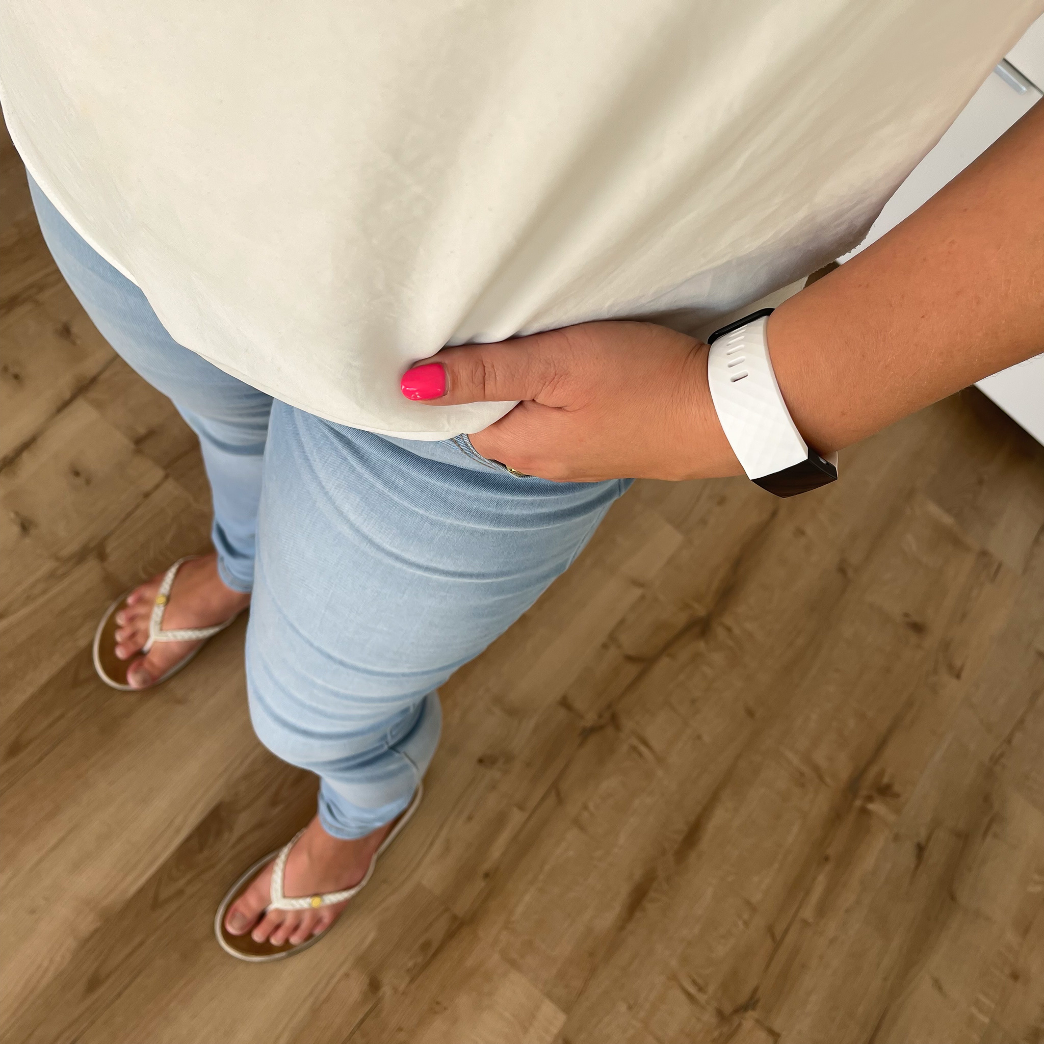 Fitbit Charge 3 & 4 Sport Waffelband - weiß