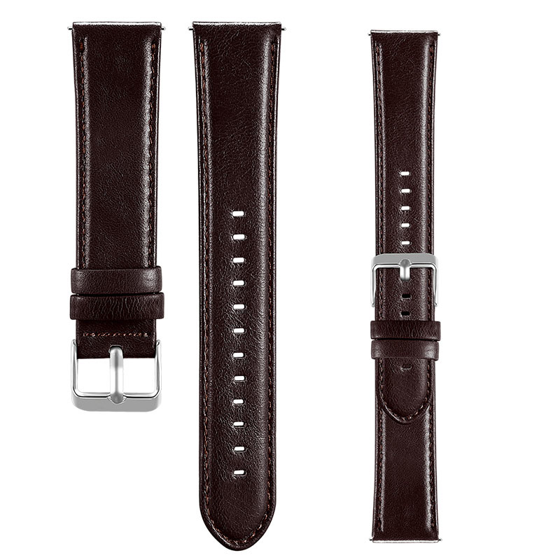 Garmin Vivoactive / Vivomove genuine Lederarmband - dunkelbraun